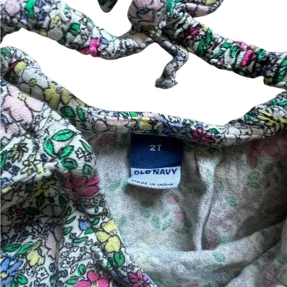Old Navy Floral Short-Sleeve Ruffle-Hem Top | 2T